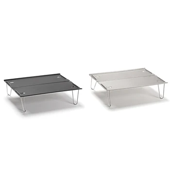 Kültéri Alumínium Összecsukható Kemping Asztal Hordozható Mini Asztal, Grillezési Dohányzóasztal Szuper Könnyű Kemping Asztal