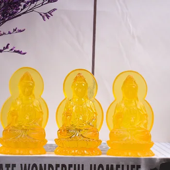 9.5 cm Guanyin Buddha Szobrok, a Lotus-Bázis Otthoni Asztal Megnyitása Üzlet Dekoráció Ajándék Templomi Istentisztelet Táblázat Buddha Szobrok