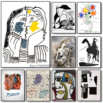 Klasszikus Poszter Absztrakt Művek Híres Absztrakt Művész Picasso Vászon Nyomtatás Festmény Wall Art Otthoni Dekorációs Festés