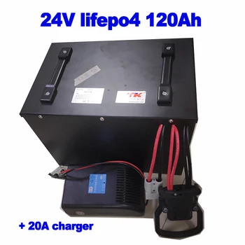 testre méret lifepo4 24v 120Ah akkumulátor Targonca elektromos RV solar tároló energy power helyettesíti akku + 20A töltő