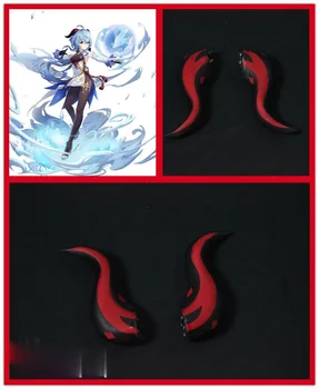 Genshin Hatása Ganyu Cosplay Hajcsat Hajtű Anime Horn Haj-Pin Halloween Jelmez Kiegészítők, 2. Változat