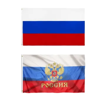 Prémium Oroszország Ukrajna Kézi Zászló Nemzeti Zászlók Poliészter, Réz Fiatalok Beltéri Kültéri Dekoráció
