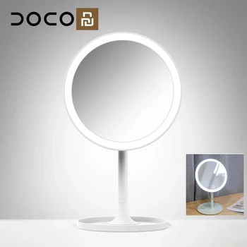 Legújabb Youpin DOCO Nappal Tükör LED Smink Tükör, Lámpa, USB-Töltés Világítás Állítható Szög Három Fény Mód Fokozatmentes Fényes