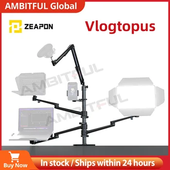 Zeapon Vlogtopus Desk Mount Kit-Berendezések Fa Ezer oldali Konzol Asztal Élő LED Monitor Hosszabbító Kar Konzol