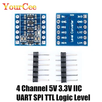 2db 2, 4 Csatornás, Ahogy IIC I2C Logikai Szint Átalakító 5V 3,3 V-Bi-Directional Konverziós Tábla Modul UART SPI TTL Az Arduino