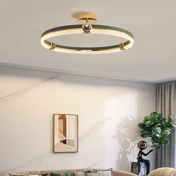 TEMAR Vintage Kristály Gyűrű Mennyezeti Lámpa, Modern, Kreatív Fény Luxus LED Lámpatestek Otthon Élő Dekoráció