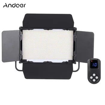 Andoer Állítható Fényerő 1040pcs LED Gyöngyök CRI 95+ 3840LM 3200K-5600K DMX512 Videó Stúdió Fotózás Fény Lámpa