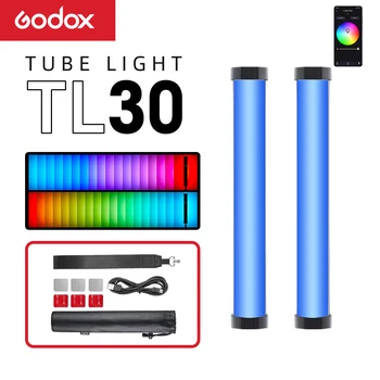 Godox TL30 CSŐ LÁMPA RGB lágy fény LED Hordozható Kézi Fotózás Világítás Stick Vezeték nélküli Vezérlő vs Nanlite PavoTube