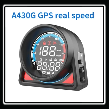 A430G GPS HUD Head Up Display HUD Intelligens Digitális Riasztó Emlékeztető Méter Plug and Start Stop Autó A430G