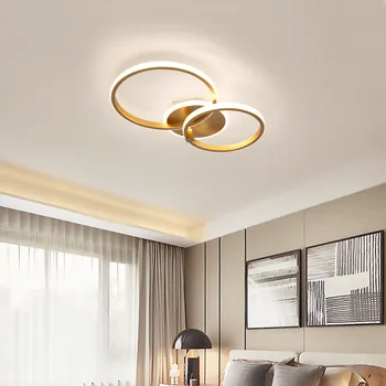 Gyűrű akril mennyezeti lámpa, beltéri nappali, hálószoba, ebédlő, folyosó, kreatív, egyszerű LED-es éjszakai fény