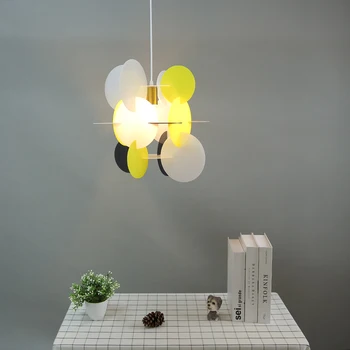 a modern LED medál fények Északi DIY splice Akril színes medál lámpa, nappali, gyerekszoba lógó lámpa lámpatest