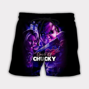 Chucky menyasszonya 3D Print ok-Okozati Ruházat Új Divat Férfi/ Női Rövidnadrág Plus size S-7XL
