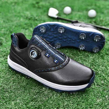 Új Képzési Golf Cipő Férfi Luxus Golf Visel Kültéri, Csúszásmentes Sétáló Cipők Kényelmes Gyaloglás Cipő