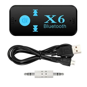 2,4 ghz-es Autós Bluetooth kihangosító Audio Receiver Adó 3,5 mm-es Jack AUX Autó Hangszóró zenelejátszó Adapter USB Gyors Töltő