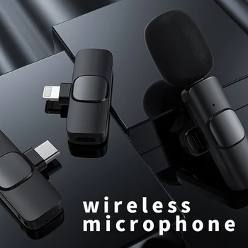 K1 Vezeték nélküli Hajtóka Mikrofon A Hordozható Töltő Mobiltelefon Valós Időben zajcsökkentés A Felvétel c-Típusú Villám