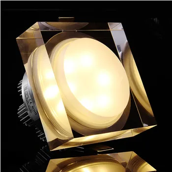 Crystal LED Beépíthető lámpa Tér 1W 3W 5W 7W LED Mennyezeti Süllyesztett mélysugárzók 85-265V Szekrény Fali Beépíthető Spot Világítás