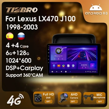 TIEBRO autórádió Lexus LX470 J100 az 1998-2002-es Sztereó Videó Multimédia Lejátszó Carplay Fej Egység Autoradio Bluetooth Android10.0