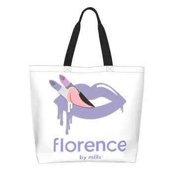 Aranyos Firenze Által Mills Bevásárlóközpont Tote Bags Újrahasznosítható Vászon Bevásárló Vásárló Válltáska