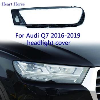 Fényszóró fedelét Audi Q7 2016-2019 Lámpaernyő Fedezze Fényszóró Üveg Fedelét Fényszóró Lámpa Plexigla Shell Lencse Shell Plexi