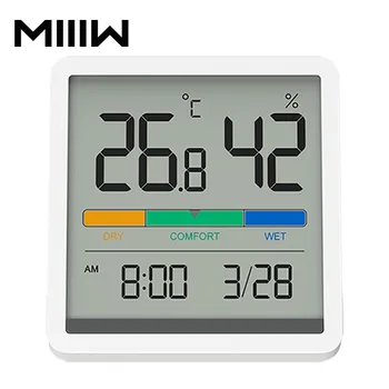 Miiiw Néma Hőmérséklet, Illetve a Páratartalom Óra, Otthon Beltéri Nagy pontosságú Baba Szoba C/F Hőmérséklet Monitor 3.34 hüvelyk Hatalmas LCD-Képernyő