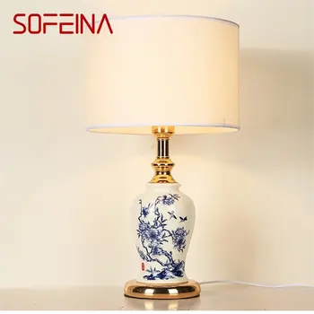 SOFEINA asztali Lámpa, Modern LED-es Luxus Design Kreatív Kerámia Íróasztal Világítás Otthon Hálószoba