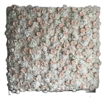 3D 40cmX60cm Virág Fal Panel Roll Up Futó Mesterséges Selyem Rózsa, Bazsarózsa Esküvő Party Kellékek Háttér Dekoráció TONGFENG