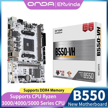 ONDA B550 VH Alaplap Új Micro-ATX AMD B550-VH DDR4 3600(OC)MHz-es M. 2 USB3.0 32G Dupla Csatorna Támogatja Ryzen Socket AM4