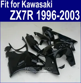 Fekete festett Burkolat A Kawasaki ninja ZX7R 1996 1997 1998 2002 2003 ( Egyéni ingyenes ) 96 01 02 03 Spoiler készlet a35
