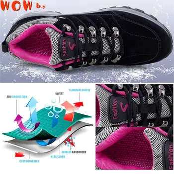 Női Divat Női Cipők Air Cushion futócipő Lélegző Sport Magas Platform Alkalmi Cipő