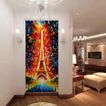 beibehang Kontinentális 3D-s sztereoszkópikus nagy falfestmény háttérkép saját háttérképet folyosó folyosó Eiffel-Torony cucc de parede
