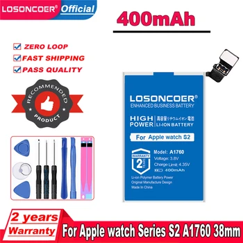 LOSONCOER 400mAh A1760 Akkumulátor Apple nézni Sorozat 1 Sorozat 2 38mm 42mm Igazi Kapacitás Series1 Series2 Akkumulátor