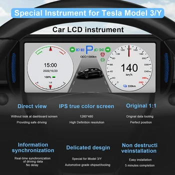 A Tesla Model 3-Y 6.8 a HD IPS Képernyő Autó Műszerfal LCD Jármű Intelligens Eszköz Kompatibilis az Intel vagy AMD CPU Ryzen
