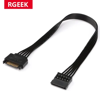 30cm 15Pin SATA Férfi-Nő Hosszabbító Kábel HDD SSD 18AWG Tiszta Réz Ónozott Vezetékes hálózati Kábel