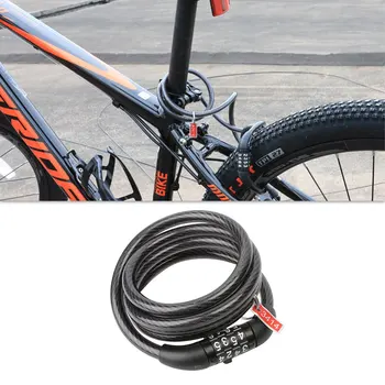 Nem Key Universal Biztonsági Kellékek Hegyi Kerékpár Hordozható Kombináció 4ft X 8 mm-es Kombó, Kábel Bike Lock Tartós Kültéri