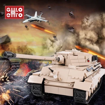 978pcs Katonai Király Tigris Nehéz Tank építőkövei Katonai Tégla Beállított Fegyverek a Katonák Modell Gyerekek DIY, hogy a Játékok a Fiúk Ajándékok