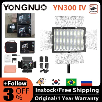Yongnuo YN300 IV RGB Színes Led Video Lámpa Panel 3200-5600K DSLR Töltse Világítás YN300IV a Canon, Nikon, Sony Kamera