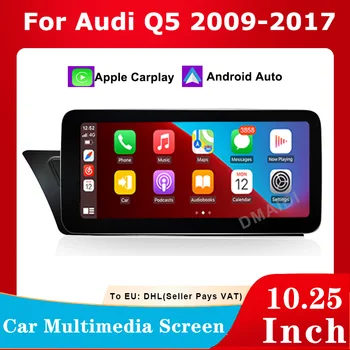 Autó Multimédia 10.25 hüvelyk Vezeték nélküli Apple CarPlay Android Auto Fej Egység Video Érintőképernyős Kamera Audi Q5 2009-2017 LHD RHD