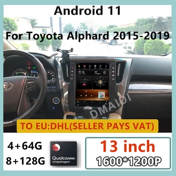 Autórádió Android 11 13 Hüvelykes Képernyő Függőleges Toyota Alphard 2015-2019 GPS Navigációs Multimédia fejegység