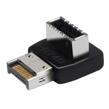 USB 3.1 Típus-E 90 Fokos Átalakító USB Fejléc Adapter Alaplap Csatlakozó Számítógép, PC Tartozékok Asztali DIY Alkatrészek