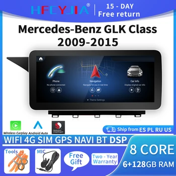 Android Rendszer 10 Autó Multimédia Sztereó A Mercedes GLK X204 2009-2015 WIFI 4G DSP Audio BT Képernyő Carplay GPS Navi