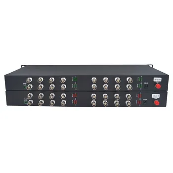 16 Port CCTV 1080P AHD CVI TVI BNC Analóg Optikai Optikai Video Converter