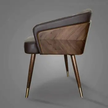 Északi Modern Minimalista irodai székek Luxus Fa Karosszék Magas Minőségű Társalgó Kényelmes Székek, konyhabútor, HY50DC