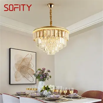 SOFITY Arany Csillár Medál Lámpa Posztmodern Luxus Fény Haza LED Lámpatest Nappali Étkező