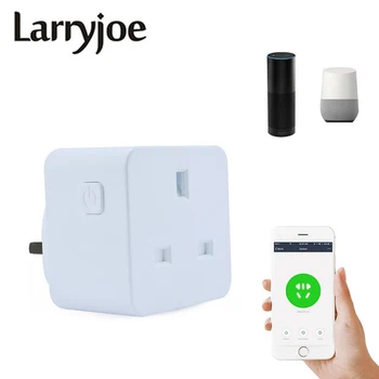 Larryjoe Smart Plug 10A Home Automation Wifi internet Csatlakozó 100-240V Távirányító egyesült KIRÁLYSÁG Wifi Csatlakozó Dolgozik, Alexa, a Google