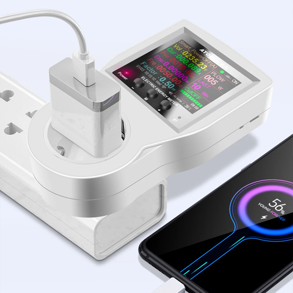 WIFI Smart Socket 220V AC Digitális Wattmeter Működik Alaxa Google Haza APP Távirányító Power Monitor Időzítés Funkció
