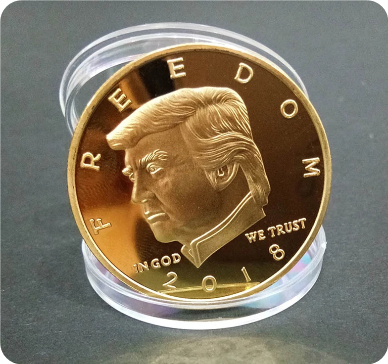 Új Népszerű Trump Emlékérme Trump Bitcoin Fém