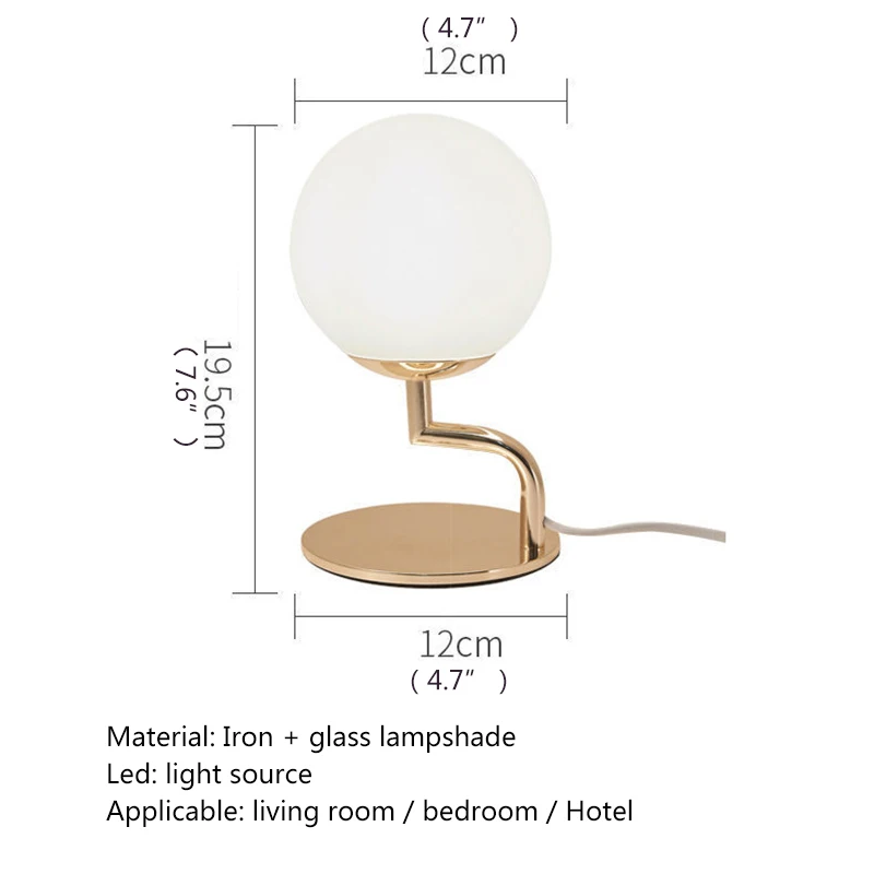 NYUSZI, Modern asztali Lámpa, Egyszerű Design LED Üveg asztali Lámpa Divat Dekoratív Otthon Nappali, Hálószoba Éjjeli