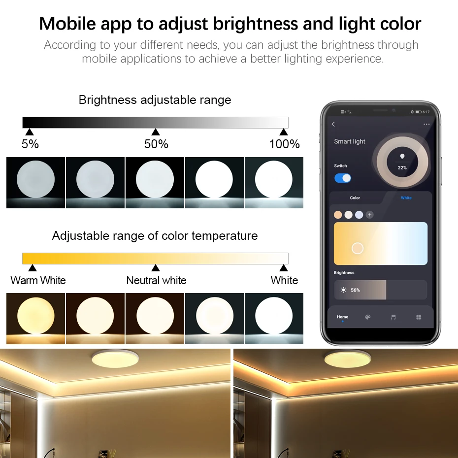 Okos Tuya WiFi 40W RGB Led Mennyezeti Lámpa Szabályozható Led Spot Lámpa Szabályozható Felületre Szerelt Beépíthető Munka Alexa, a Google Haza