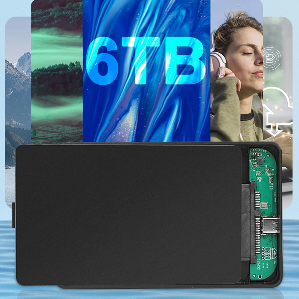C-típusú USB3.1 SATA Merevlemez Burkolat 6TB Külső szilárdtestalapú Meghajtó Esetben, Plug and Play for Windows/Mac Os /Linux Rendszer